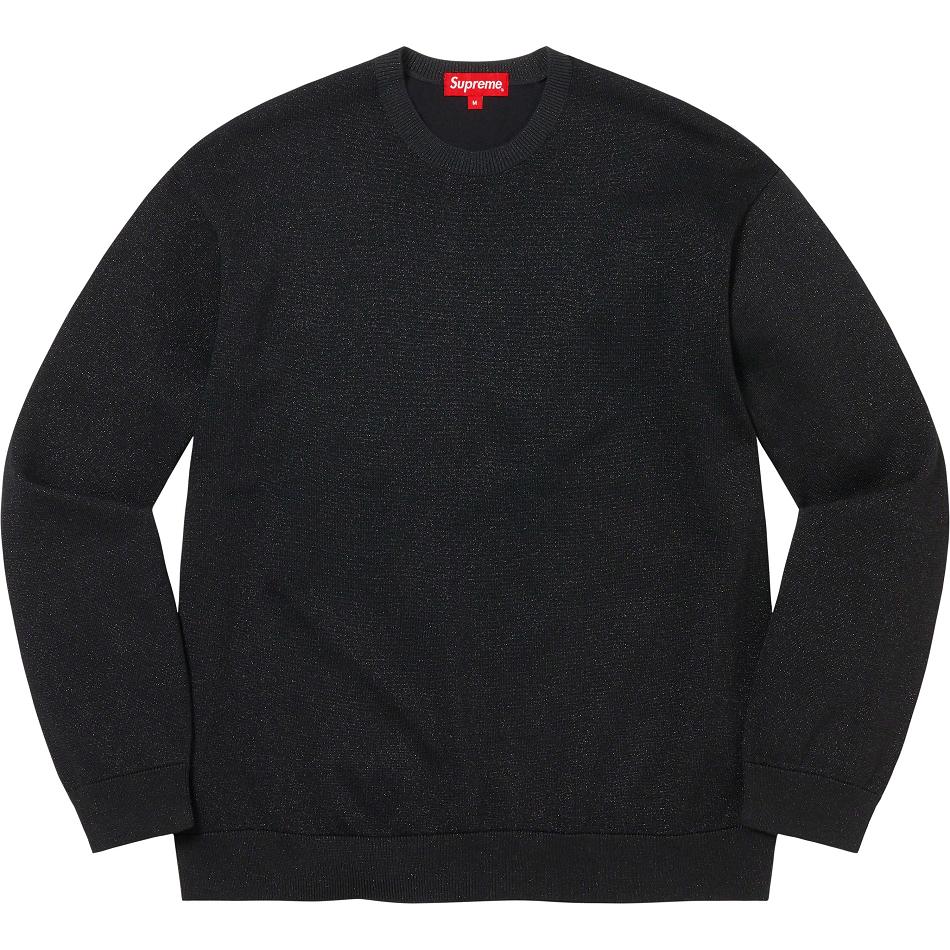 Black Supreme Metallic L/S Top Sweaters | Supreme 296BC